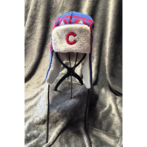 MLB EUC Adult Chicago Cubs New Era Trapper Knit Hat One Size Fits Most - Picture 6 of 11